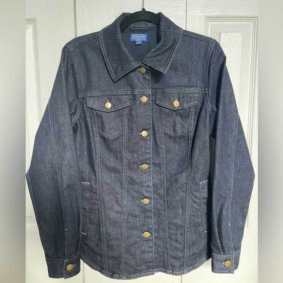 Pendleton Jean / Dark Denim Structured Jacket Women’s size Medium - Picture 5 of 8